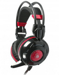 Наушники A4-Tech Bloody G300 + микр. черно/красные