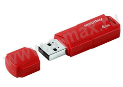 ���������� USB 2.0 4Gb Smartbuy Clue red