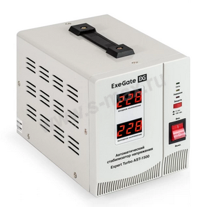 Стабилизатор ExeGate AST-1500 <900Вт>80-260V белый