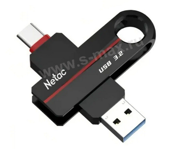 ���������� USB-C/USB3.0 32Gb Netac US18 black/red