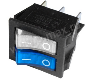. ON-OFF 6pin SWR 2101-1C3 250v 15a Bl+W LED