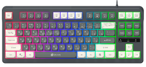 Клавиатура Оклик 711G <USB> LED серо/белая