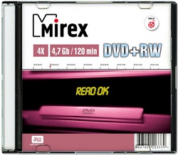  DVD+RW MIREX  4,7/4x Slim case