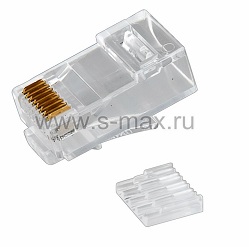 Коннектор RJ-45 cat.5 (8P8C) PLUG с вставкой