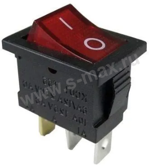 . ON-OFF 3pin KCD1-B2101N 250v 6a Red