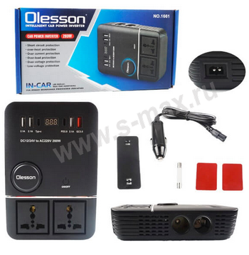 ������������ Olesson 1661 12-220V 200W 6USB/QC/PD