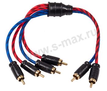Шнур Kicx HS RCA24-030-SS в/пара (2RCA-4RCA) 0,3m
