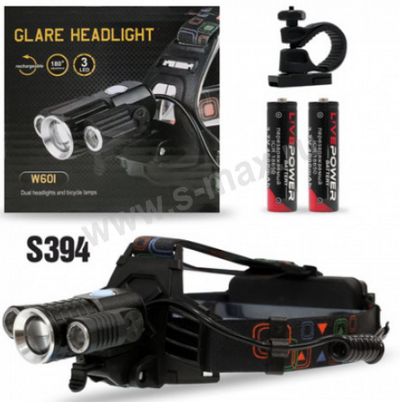 ������ �������� W602 S394 3LED 2x18650 3.5x1.35