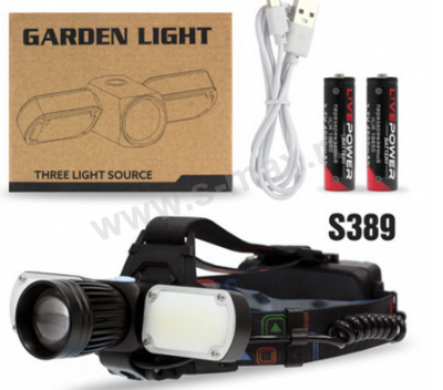 ������ �������� W626 S389 2+1LED 2x18650 USB-MIC