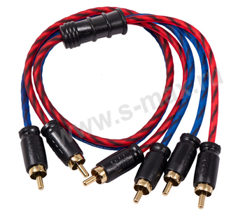 Шнур Kicx HS RCA24-050-SS в/пара (2RCA-4RCA) 0,5m