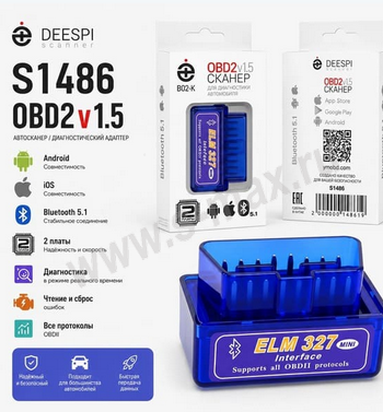 �����. ������� V1.5 OBD2 ELM327 CarLive B02-K 2-�����