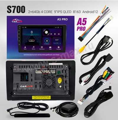 А/магн. CarLive A5 Pro 9" 2+64 And13/QLED/4яд 4x50