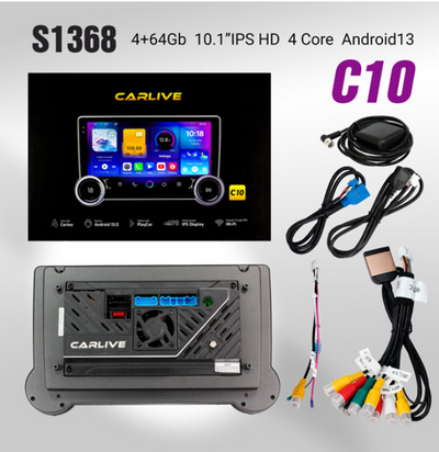 �/����. CarLive C10 10.1" 4+64 And13/4G/8�� 4x50W